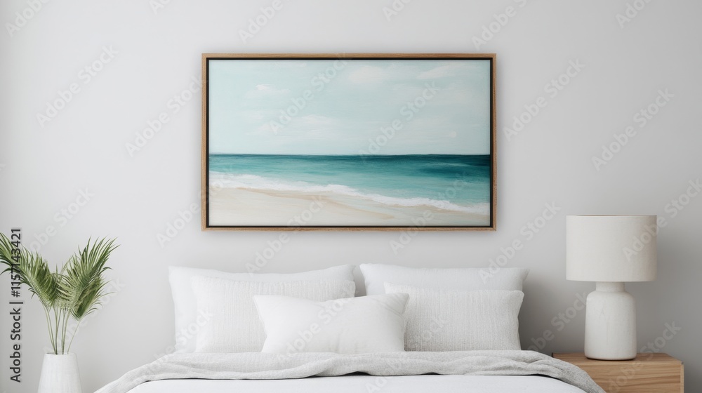 Fototapeta premium Depicting mindful living with focus on calm, showcasing calm beaches, peaceful forests, and soothing landscapes that support mental clarity and relaxation