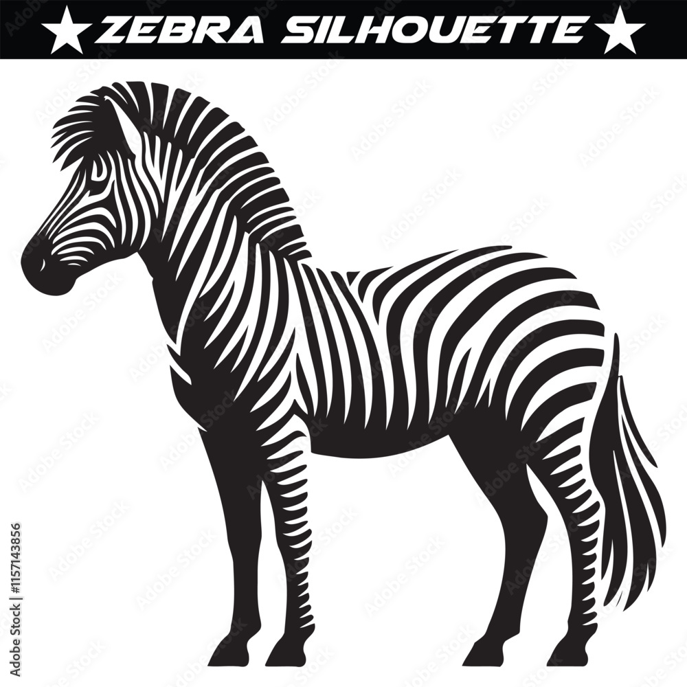 Obraz premium Animal zebra black and white stripes design, eps 10