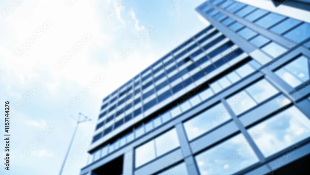 Fototapeta premium Blurred office building in the background with copy space image.