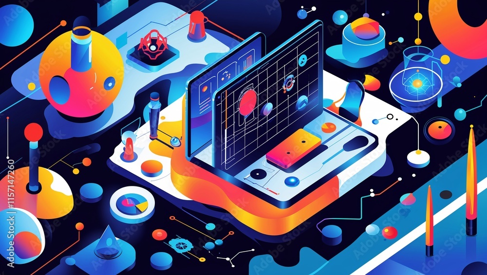 Obraz premium Abstract Background Science Technology