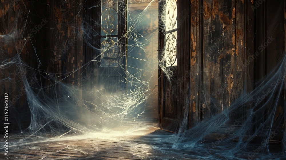 Fototapeta premium cobwebs on the doors.