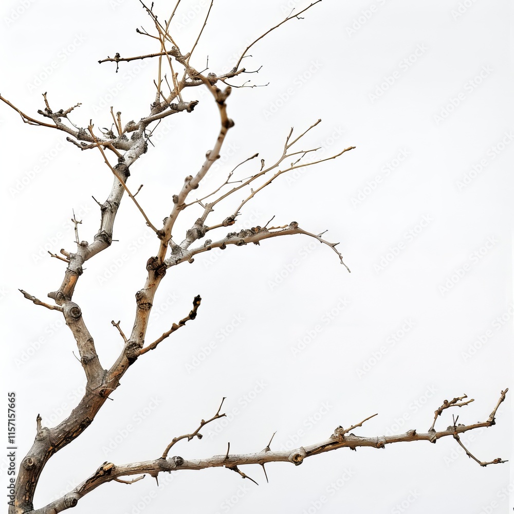 dry branches on a white background. dry branches on a white background.