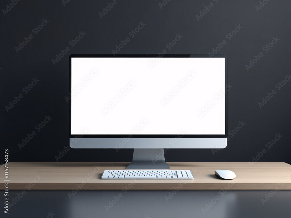 Computer, monitor, screen, keyboard, mouse, desk, workspace, office, technology, display, workstation, PC, electronic, device, modern, sleek, minimalist, professional, setup, equipment, digital, blank Computer, monitor, screen, keyboard, mouse, desk, workspace, office, technology, display, workstation, PC, electronic, device, modern, sleek, minimalist, professional, setup, equipment, digital, blank