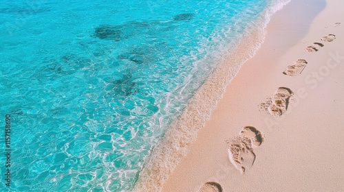 Tranquil Turquoise Waters Lapping at a Serene Tropical Beach Paradise