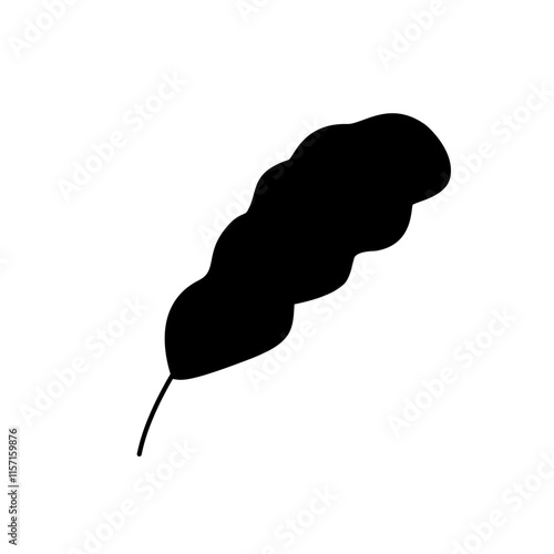 Leaf silhouette doodle