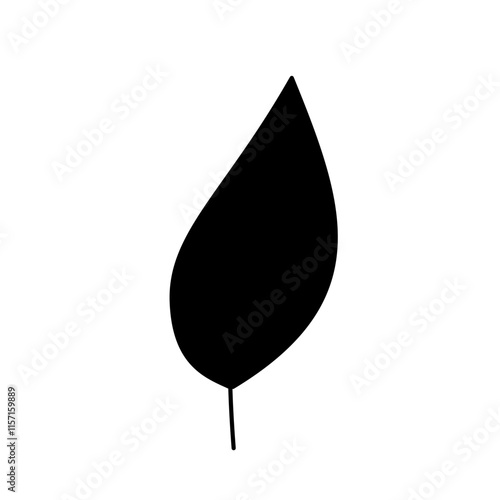 Leaf silhouette doodle
