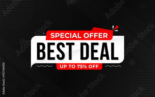 Best Deals Sales for digital and print market; Best deal banner. sign; Flat style template.  Best deal banner. Sales banner Vector design promotion.