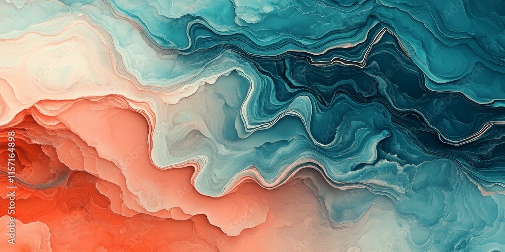 Fototapeta premium Abstract futuristic surface featuring a salad color palette, showcasing a blend of shades and textures that evoke a sense of innovation. The salad color enhances the surface s abstract qualities.