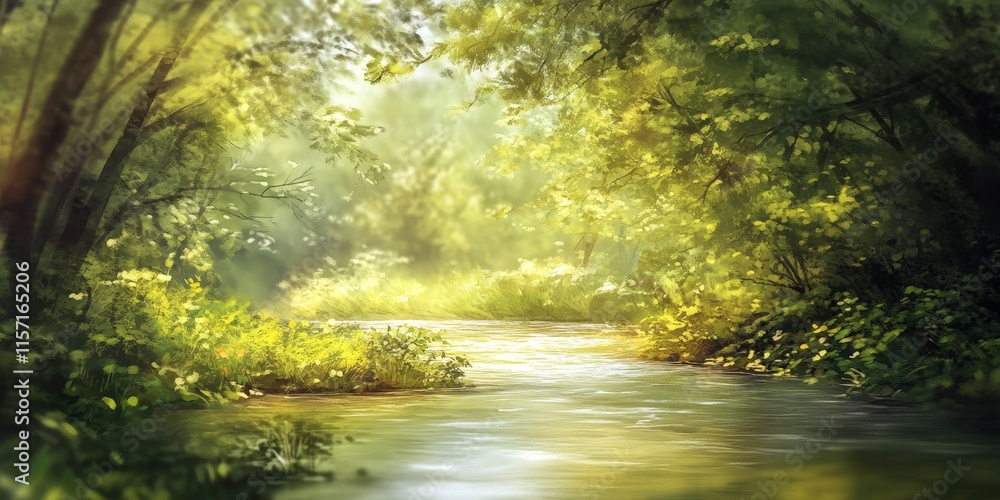 Serene countryside scene featuring a blurred background with a tranquil river and lush trees, showcasing the beauty of nature in the countryside. Ideal for nature lovers and tranquility seekers. Serene countryside scene featuring a blurred background with a tranquil river and lush trees, showcasing the beauty of nature in the countryside. Ideal for nature lovers and tranquility seekers.