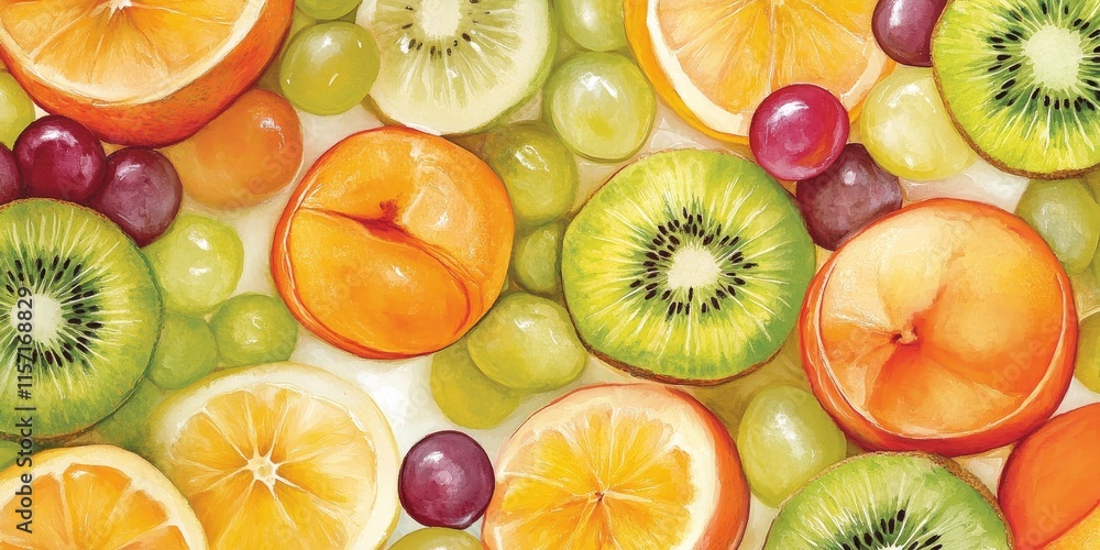 Fresh slices of peach, juicy grapes, vibrant kiwi, and zesty citrus fruits create a colorful fruit medley that highlights the delightful flavors of peach, grapes, kiwi, and citrus fruits. Fresh slices of peach, juicy grapes, vibrant kiwi, and zesty citrus fruits create a colorful fruit medley that highlights the delightful flavors of peach, grapes, kiwi, and citrus fruits.