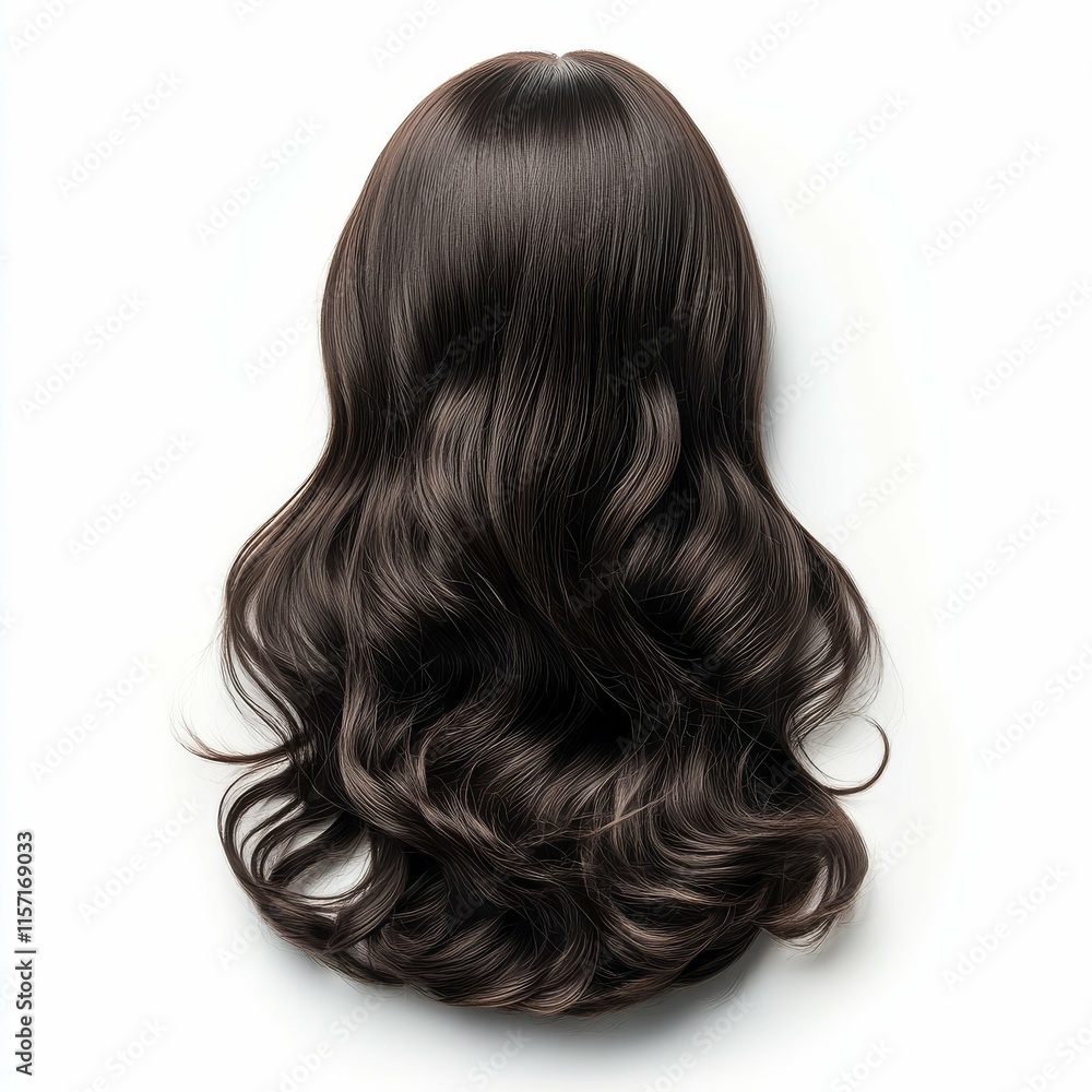 Naklejka premium Stunning Dark Wavy Hair