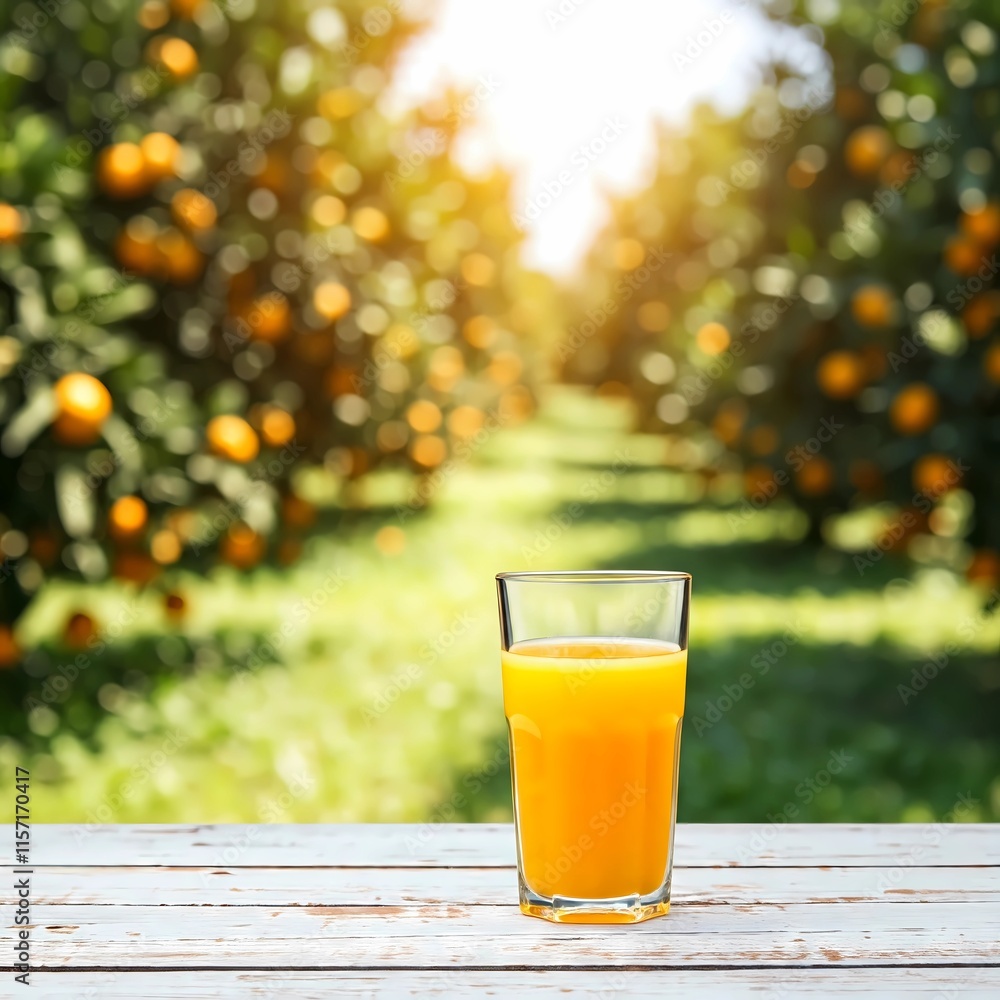 glass of orange juice on wooden table glass of orange juice on wooden table
