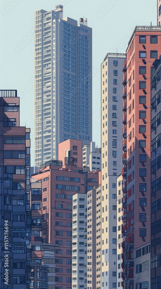 skyscraper among low-rise buildings . skyscraper among low-rise buildings .