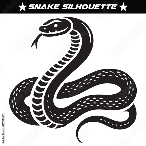 Snake silhouette. Vector illustration, EPS10