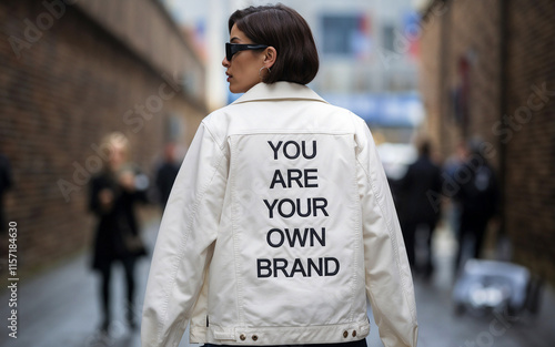 Back view of a woman with 