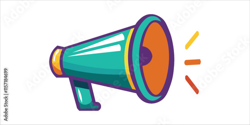 megaphone vector, minimal car horn icon vector illustration. eps10