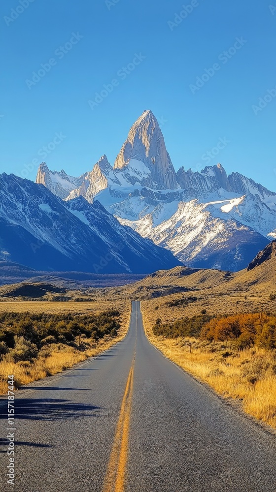 Fototapeta premium Scenic mountain landscape with a winding dirt road surrounded by lush forest