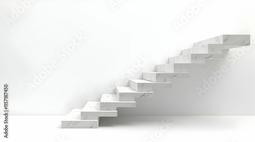 Wallpaper Mural Ascend the elegant marble staircase, each step a journey towards success and achievement.  A symbol of growth and ambition. Torontodigital.ca