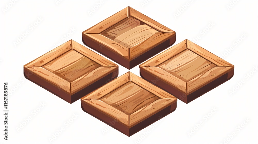 Wood Tiles Parquet Vector Style Isolated for Interior Design Concepts Wood Tiles Parquet Vector Style Isolated for Interior Design Concepts
