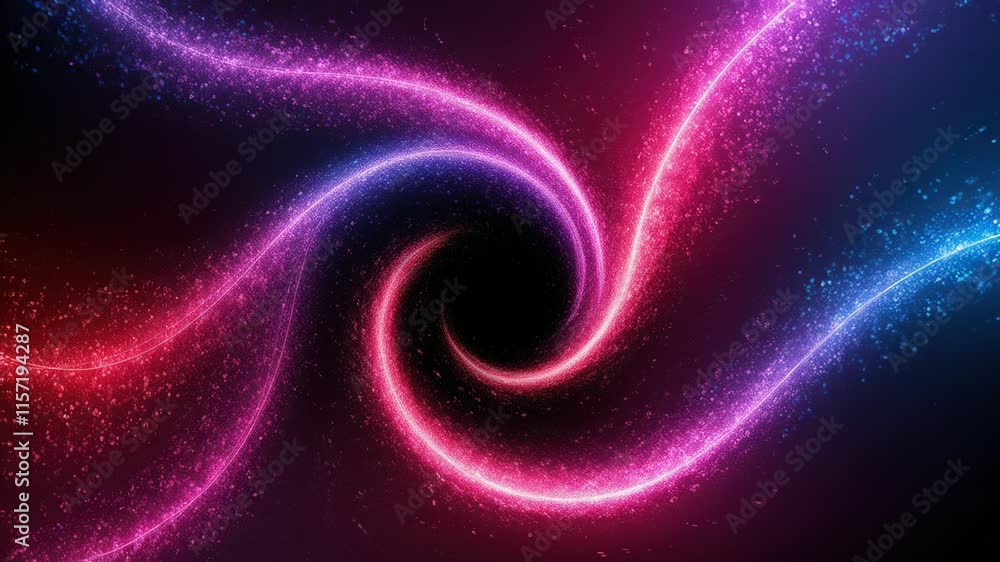 Cosmic Swirl: Pink & Blue Nebula Glitter Vortex