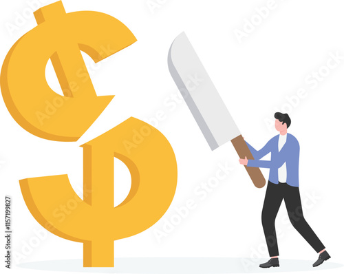 Cutting revenue, costs or budget spending, cutting taxes or limiting the amount of spending,

