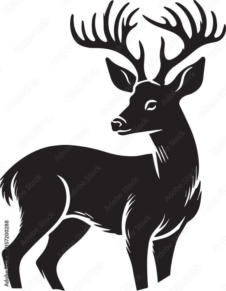Fototapeta premium Deer silhouette vector