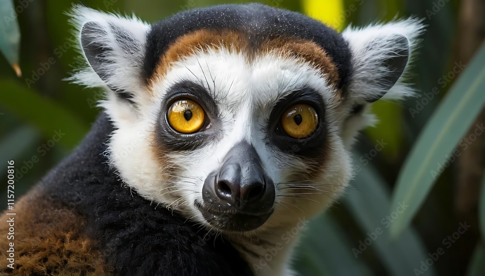 Obraz premium close-up of a lemur's face
