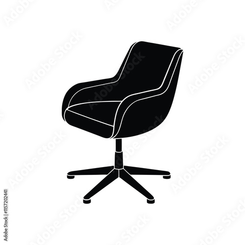 swivel chair minimalist simple vector.eps