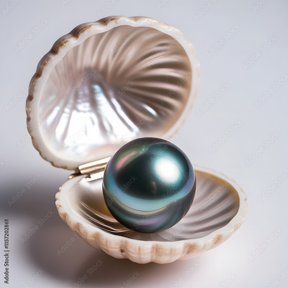 Obraz premium Elegance Unveiled: The Pearl in its Shell