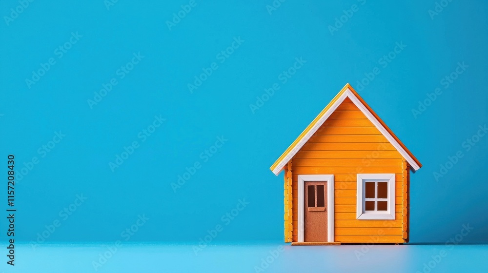 Vibrant Wooden Cabin Nestled in Serene Countryside Landscape Vibrant Wooden Cabin Nestled in Serene Countryside Landscape
