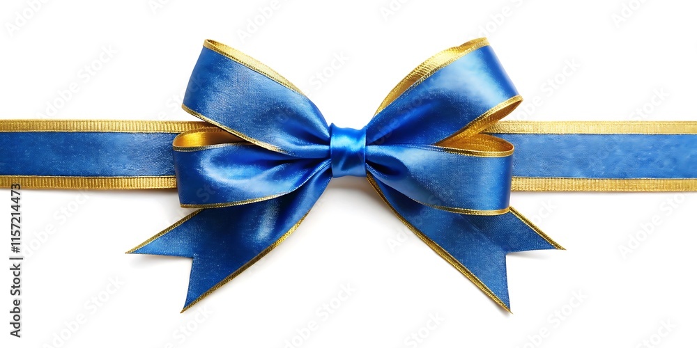 red ribbon and bow with gold isolated against solid white background red ribbon and bow with gold isolated against solid white background