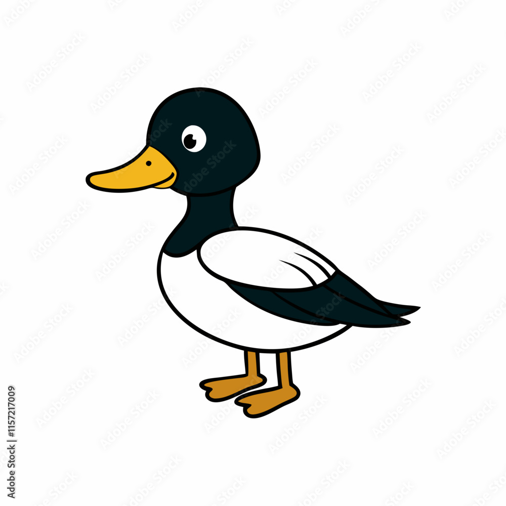 Obraz premium duck on white background