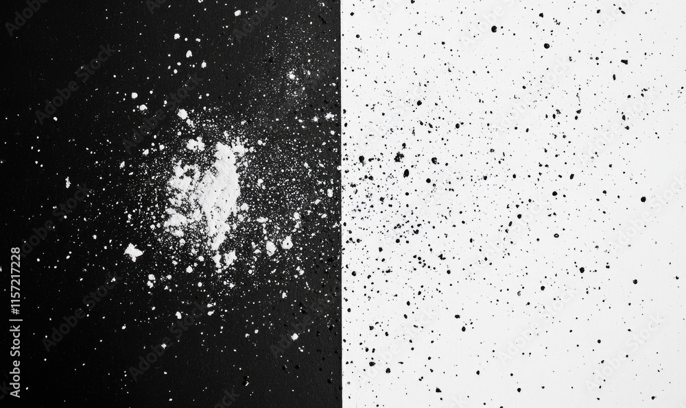 Obraz premium A black and white photo of a white and black speckled surface