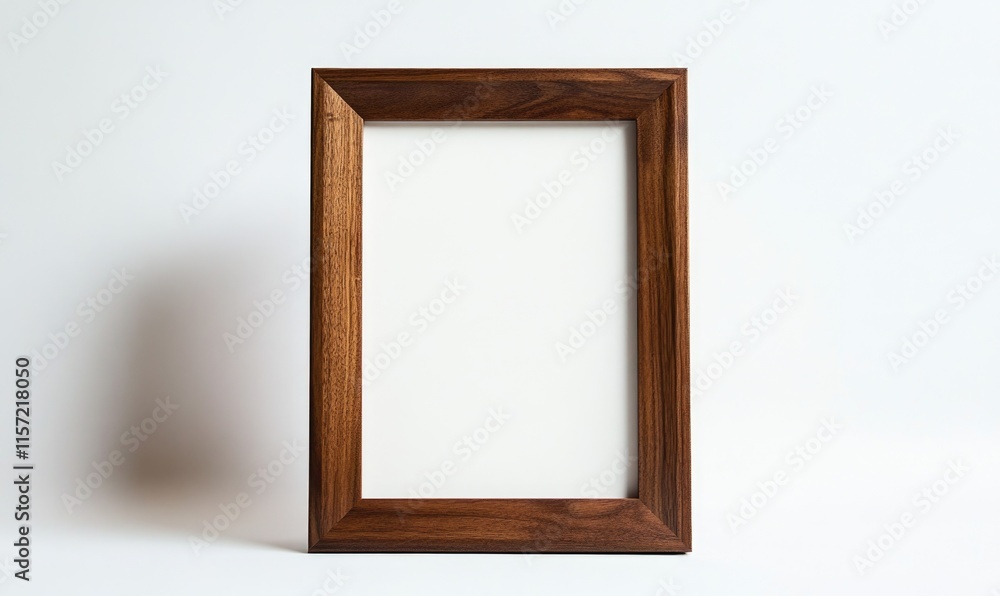 A wooden frame with a white background A wooden frame with a white background