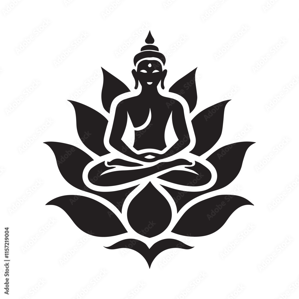 Fototapeta premium silhouette of buddha