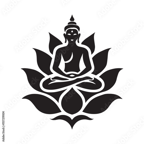 silhouette of buddha