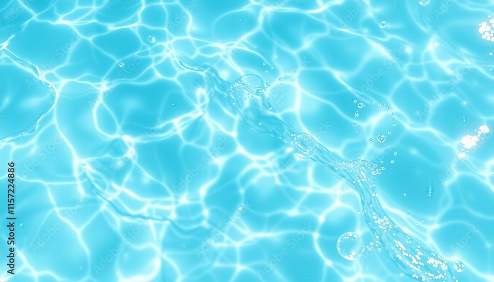 Abstract blue water background with ripples and light reflections resembling ocean waves or microscopic patterns Abstract blue water background with ripples and light reflections resembling ocean waves or microscopic patterns