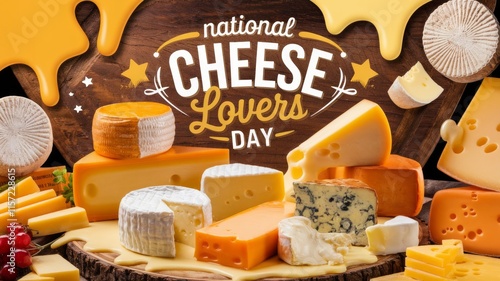 Celebrate National Cheese Lovers Day with a Vibrant and Delicious Poster Generative aI