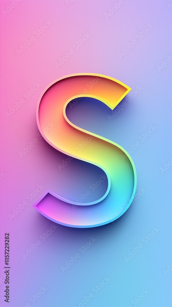 Colorful, layered letter s with a vibrant rainbow gradient symbolizes lgbtq+ pride, inclusivity, and the ongoing pursuit of equality and acceptance Colorful, layered letter s with a vibrant rainbow gradient symbolizes lgbtq+ pride, inclusivity, and the ongoing pursuit of equality and acceptance