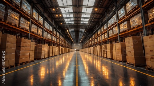 Wallpaper Mural A logistics center focusing on eco-friendly packaging and delivery solutions Torontodigital.ca