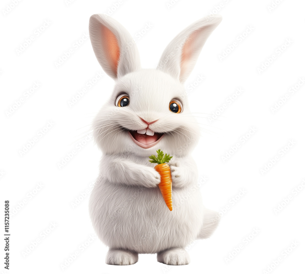 Obraz premium Rabbit bunny isolated on transparent background 