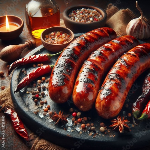 600 Grilled Sausages A savory smoky scent with a hint of spice a