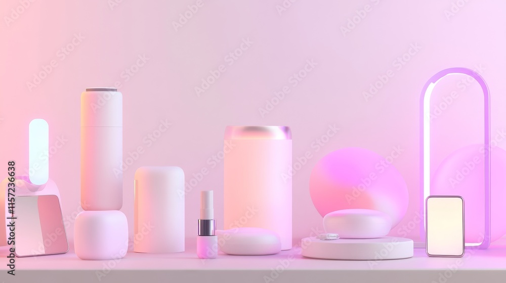 Modern home technology with soft lighting. Modern home technology with soft lighting.