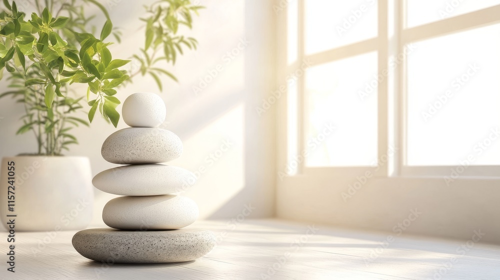 Balanced stones for harmony and relaxation. Balanced stones for harmony and relaxation.