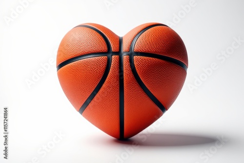 Unique Basketball Heart Shape: Perfect for Sports Enthusiasts, Valentine's Day, or Home Decor