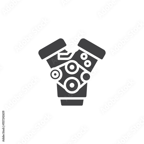 Car engine vector icon