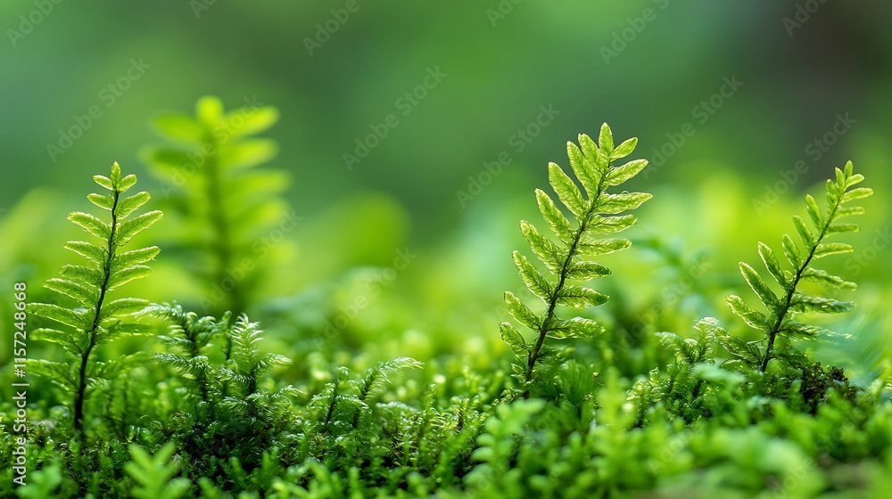 Moss-Covered Forest Floor: Photograph a forest floor carpeted with a variety of mosses and ferns, creating a lush and vibrant scene Moss-Covered Forest Floor: Photograph a forest floor carpeted with a variety of mosses and ferns, creating a lush and vibrant scene