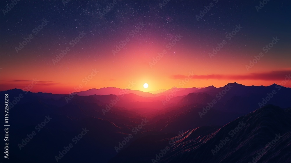 Fototapeta premium sunrise in the mountains