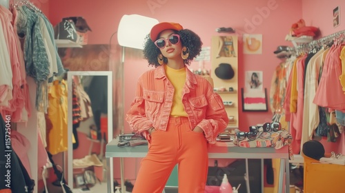 An creator showcasing various brands' products in a fashion haul video.