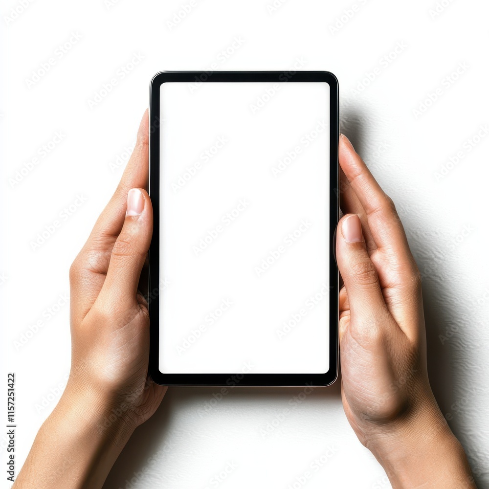 A person holds a blank smartphone, emphasizing a minimalist design and digital connectivity. A person holds a blank smartphone, emphasizing a minimalist design and digital connectivity.